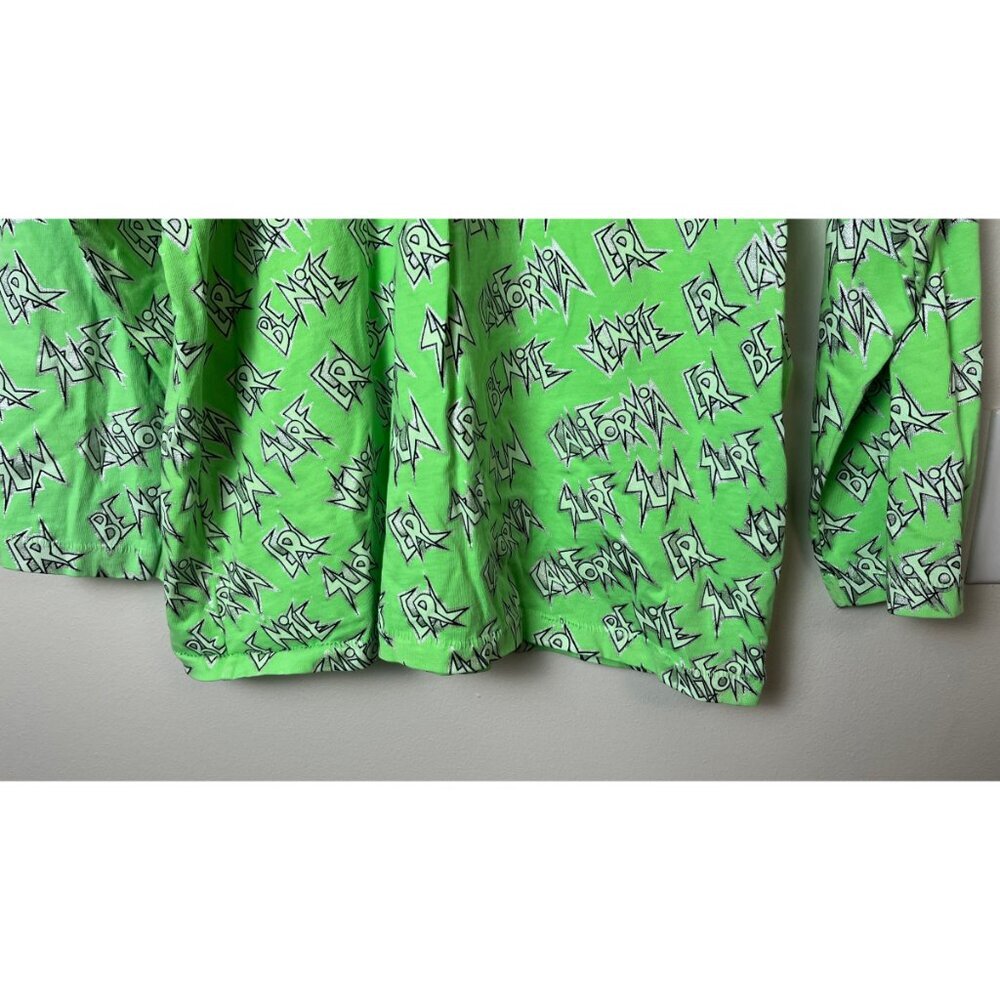 ERL SURF VENICE BEACH METALLIC SCRIPT PRINT LONG SLEEVE SHIRT - Picture 4 of 9